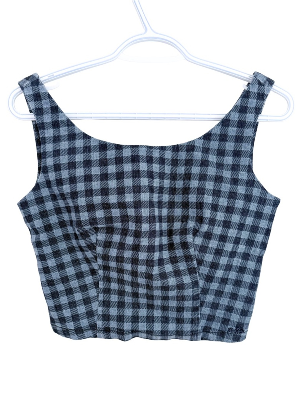 Miss Sixty Denim Gingham Sleeveless Top